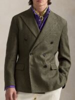 Slim-Fit Double Breasted Tailored Blazer